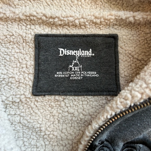 Disneyland Resort Grumpy Embroidered full zip sweatshirt. Sherpa fleece lined. - Picture 7 of 10